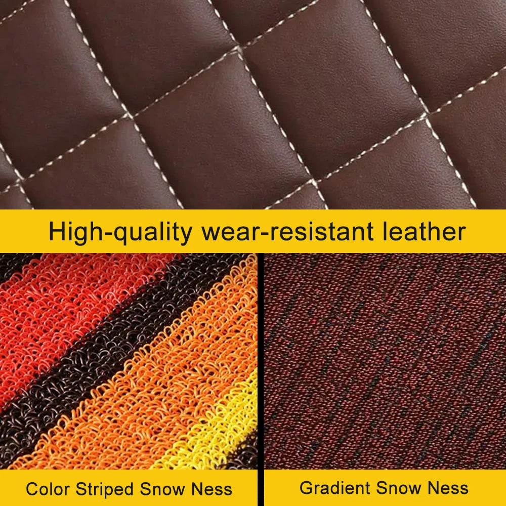 Double Car Floor Mats For Kia Stinger 2018-2022 Leather Chenille Car Mat Full Set Interior Accessories Custom Logo Carpet