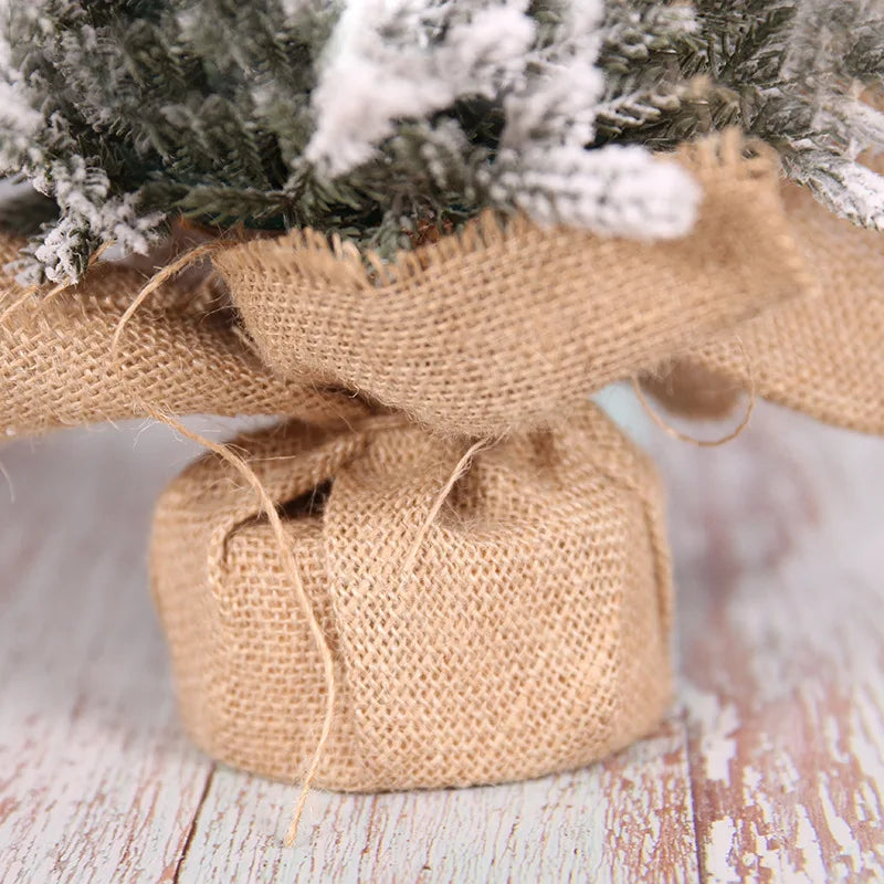Flocking PE Christmas tree package small mini tree desktop decoration ornaments Christmas ornaments decoracion navideña