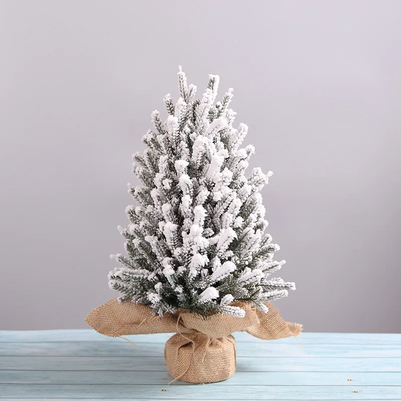 Flocking PE Christmas tree package small mini tree desktop decoration ornaments Christmas ornaments decoracion navideña