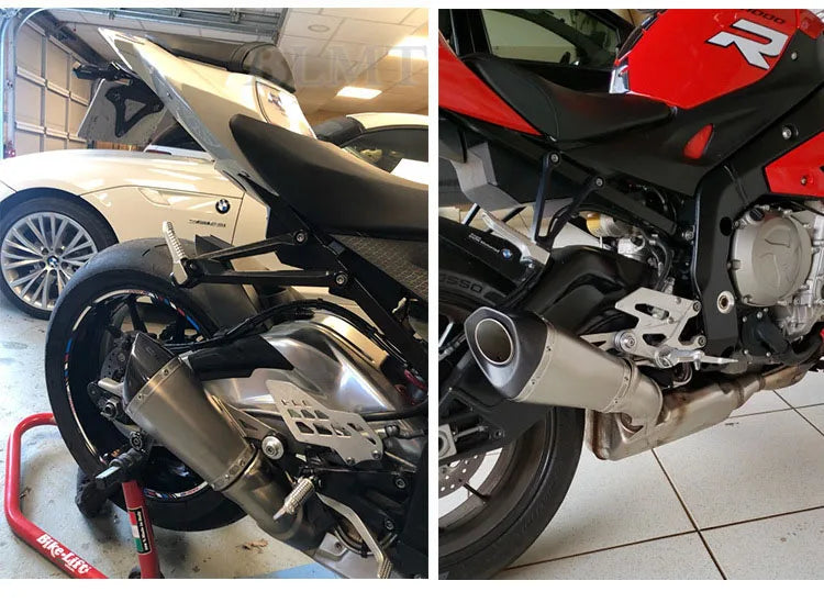 60MM Motorcycle Exhaust Pipe System Muffler Moto Escape Laser Removable DB Killer For BMW S1000 S1000R S1000RR Slip On