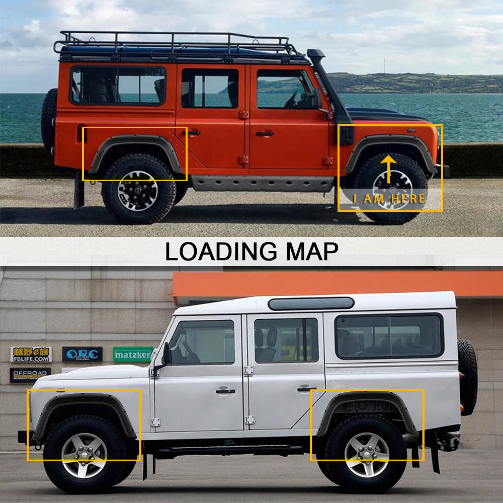 For land rover defend Fender Flares Wheel Arch For Cars Body Kits Mud Splash Guard Wheel Arches Extension