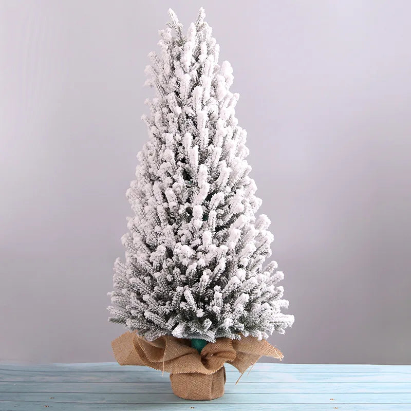 Flocking PE Christmas tree package small mini tree desktop decoration ornaments Christmas ornaments decoracion navideña
