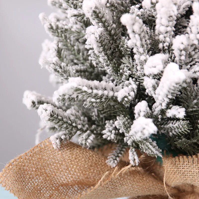 Flocking PE Christmas tree package small mini tree desktop decoration ornaments Christmas ornaments decoracion navideña