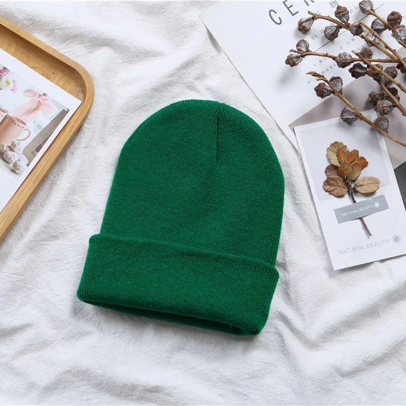NEW Winter Hats Beanies Knitted Solid Cute Hat Girls Autumn Female Beanie Caps Warmer Bonnet Ladies Casual Cap