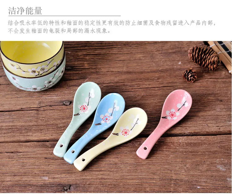 Creative ceramic bowl household tableware 4 bowls chinese gift dinnerware set tableware gift boxes wedding
