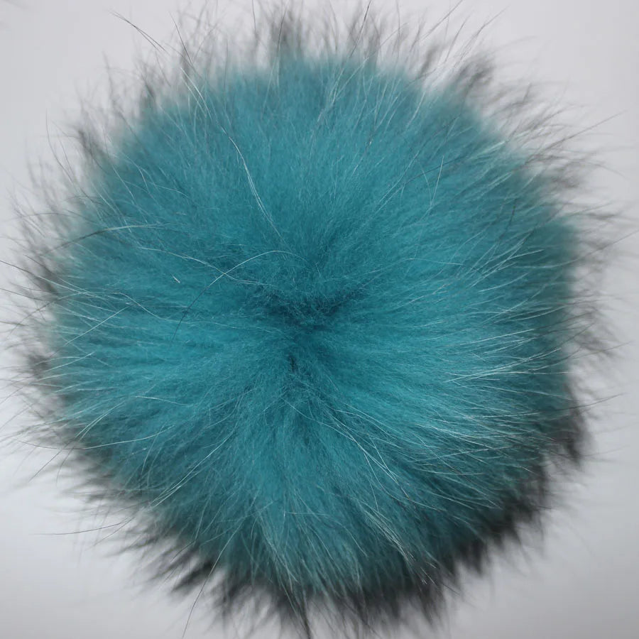 Whosale 5pcs/ Lot DIY White Pompom Raccoon Fox Fur Pom Poms Fur Balls for Knitted Hat Cap Beanies Scarf Real Fur Pompoms