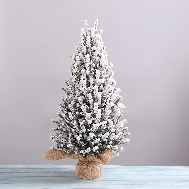 Flocking PE Christmas tree package small mini tree desktop decoration ornaments Christmas ornaments decoracion navideña
