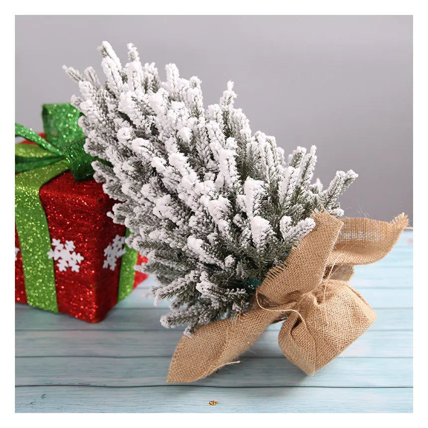 Flocking PE Christmas tree package small mini tree desktop decoration ornaments Christmas ornaments decoracion navideña