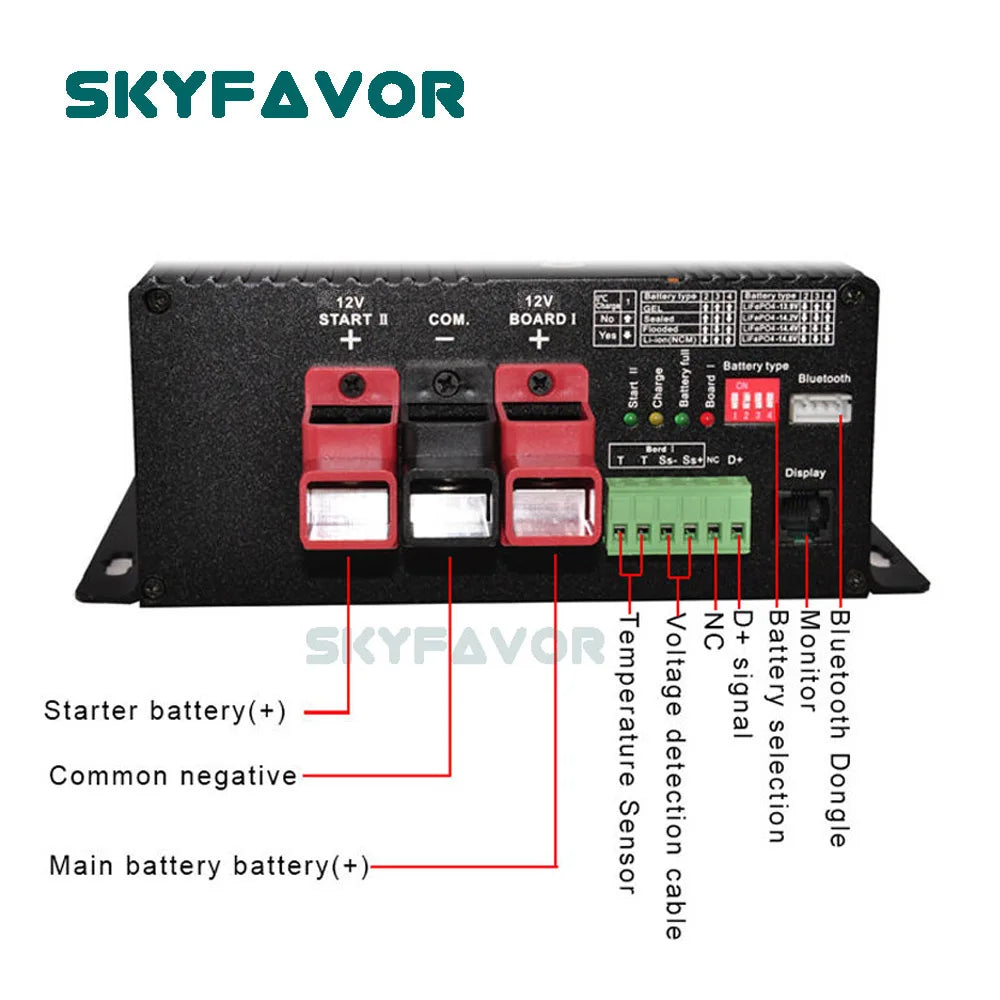 DC to DC Battery charger 12V TO 24V 25A fast RV 4WD Camper Trailer Yacht on board battery charger for lead acid lithium lifepo4