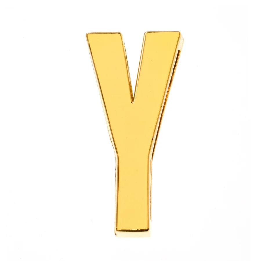 1pc Hole 30mm Slide Letter Plain Golden Color English Alphabet A-Z Fit DIY Wristband Bracelet Pet Collar Jewelry Making