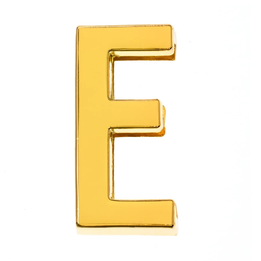 1pc Hole 30mm Slide Letter Plain Golden Color English Alphabet A-Z Fit DIY Wristband Bracelet Pet Collar Jewelry Making