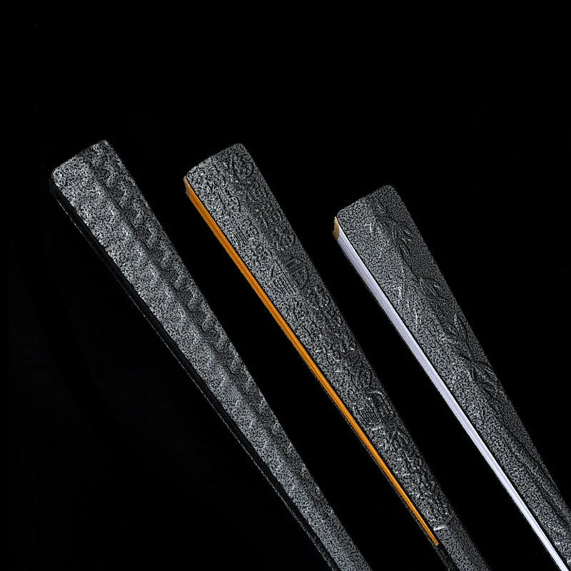 Metal Kung Fu Folding Fan Silk Cloth Fan Surface Tungsten Steel Alloy Self-defense Kung Fu Fan