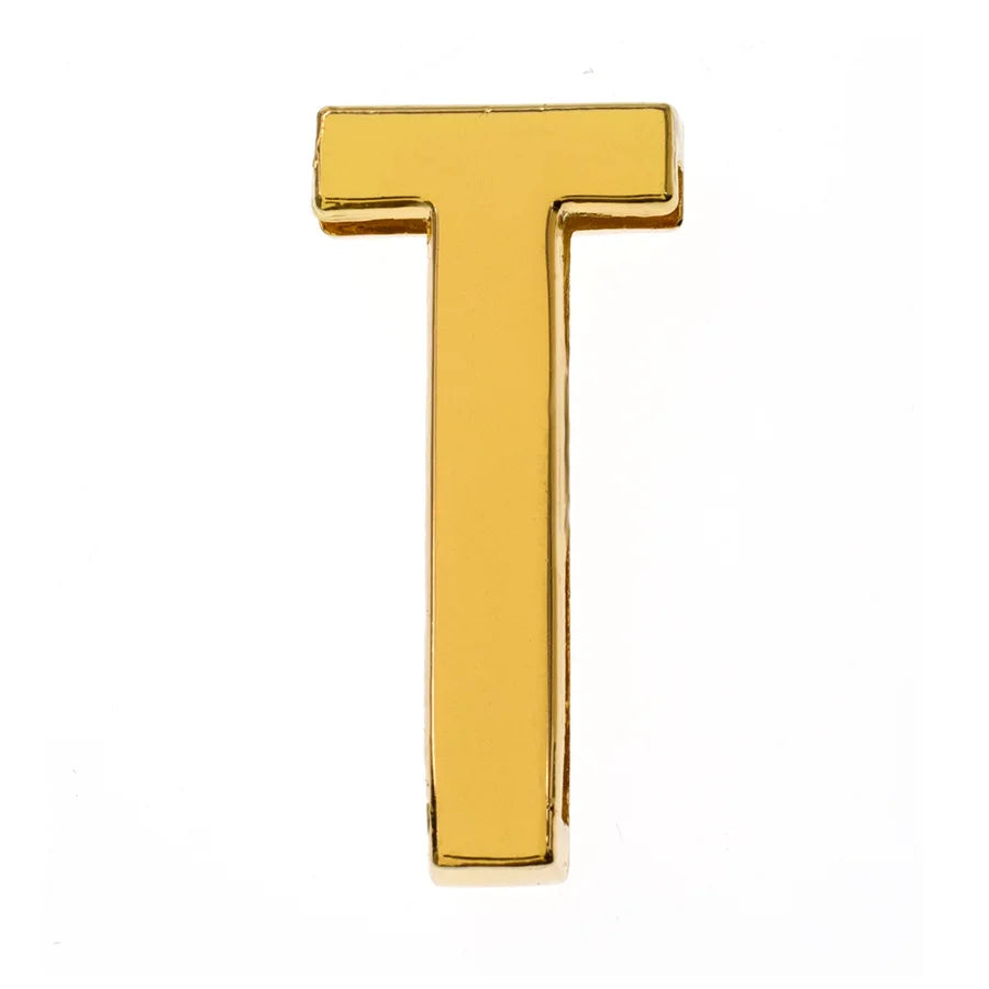 1pc Hole 30mm Slide Letter Plain Golden Color English Alphabet A-Z Fit DIY Wristband Bracelet Pet Collar Jewelry Making