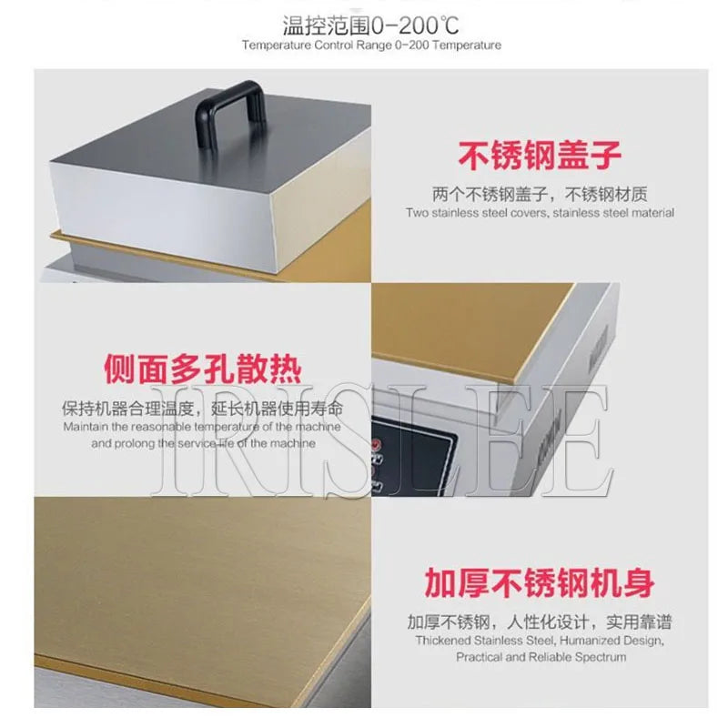Commercial Double Head 110V 220V Souffle Maker Snacks Machine Copper Pan Rapid Heating Fluffy Pancake Baker Souffler Machine