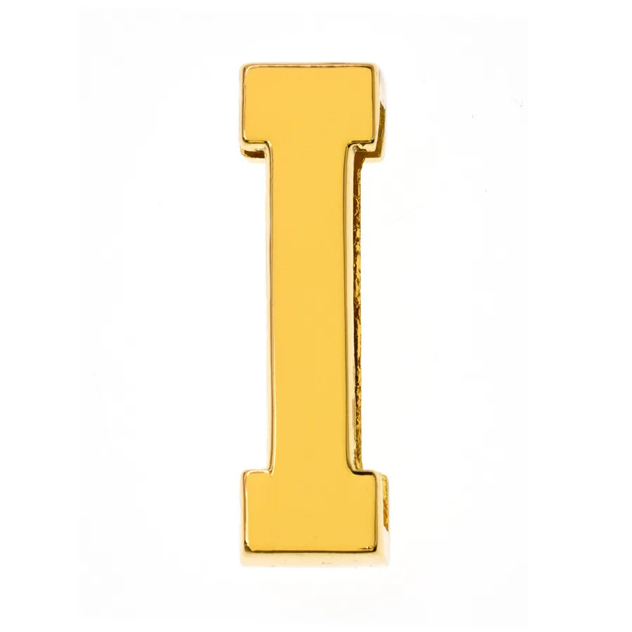 1pc Hole 30mm Slide Letter Plain Golden Color English Alphabet A-Z Fit DIY Wristband Bracelet Pet Collar Jewelry Making