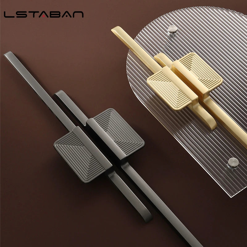 Copper Brushed Cabinet Pulls Zinc Alloy Cupboard Hhandle Furniture Wardrobe Knobs Kitchen Gold Cabinet Handles Hardware