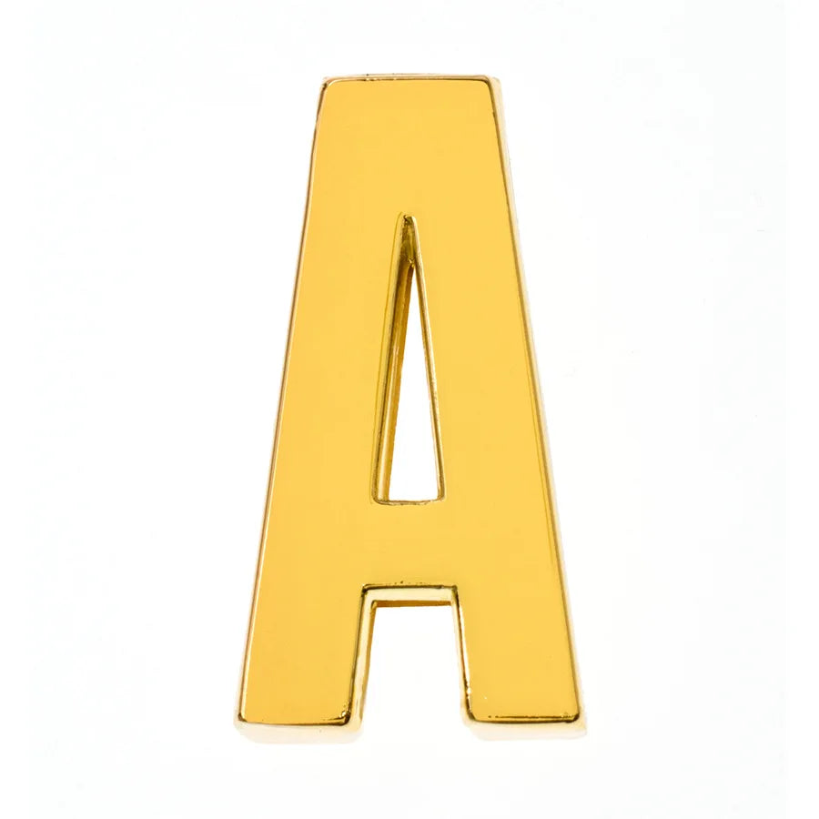 1pc Hole 30mm Slide Letter Plain Golden Color English Alphabet A-Z Fit DIY Wristband Bracelet Pet Collar Jewelry Making