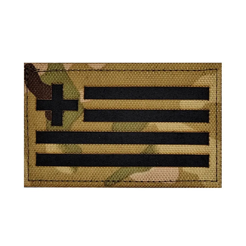IR Reflective Flag Emblem Cloth Patch CP Camouflage Reflective Hat Sticker Personalized Decorative Backpack Badge Bag Applique
