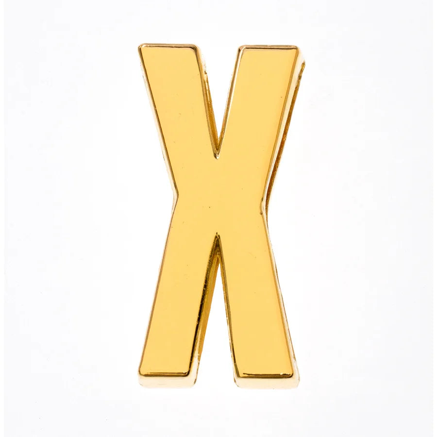 1pc Hole 30mm Slide Letter Plain Golden Color English Alphabet A-Z Fit DIY Wristband Bracelet Pet Collar Jewelry Making