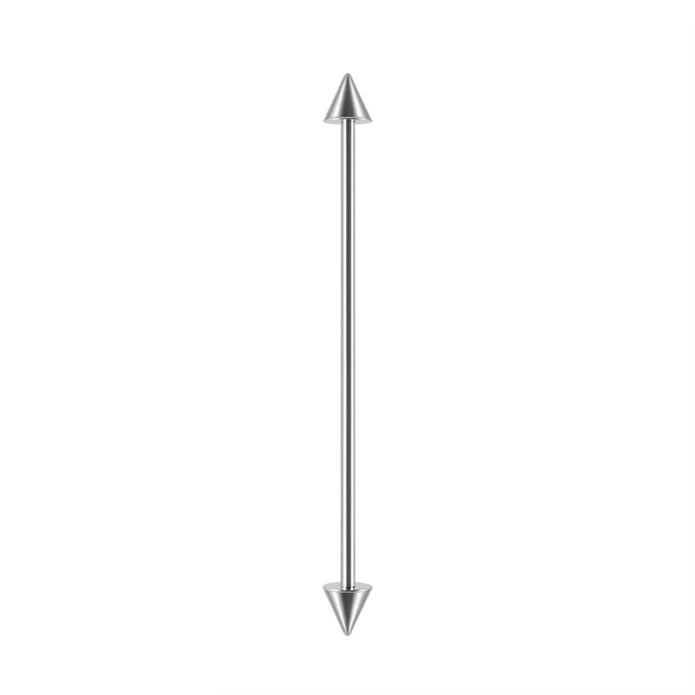 1Pcs Surgical Steel Punk Snake Industrial Barbell Ring Arrow Cone Straight Barbell Ring Cartilage Earring Helix Body Jewelry
