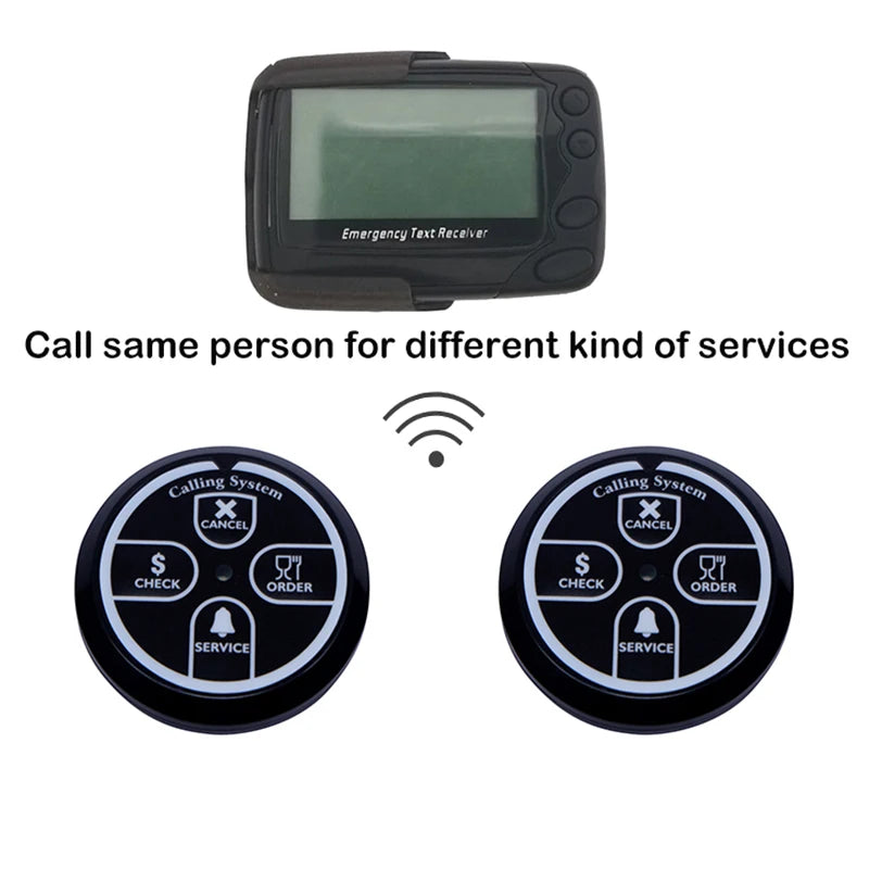 Wireless Emergency Text Receiver Calling System Alpha-numeric Pager Multi-function Beeper Pocsag Program Beepers for Restaurant