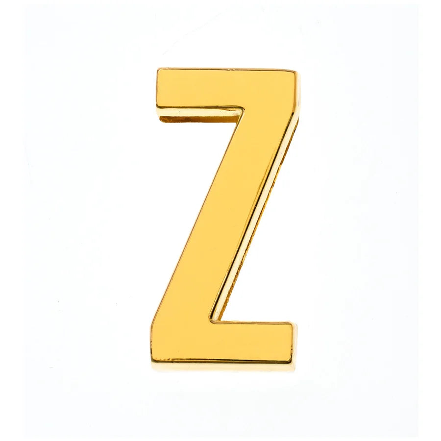 1pc Hole 30mm Slide Letter Plain Golden Color English Alphabet A-Z Fit DIY Wristband Bracelet Pet Collar Jewelry Making