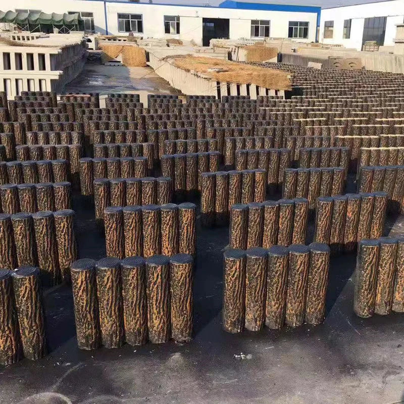 Precast Garden Decorative Concrete Landscape Edging Plastic Mold, Fencing Mould, Tree Bark Texture, Plastic Concrete Paver