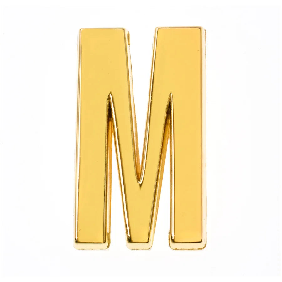 1pc Hole 30mm Slide Letter Plain Golden Color English Alphabet A-Z Fit DIY Wristband Bracelet Pet Collar Jewelry Making