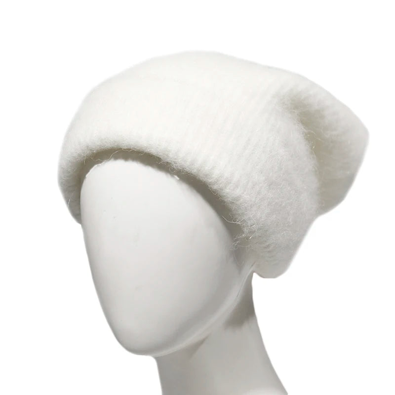 BAHTLEE-Women's Alpaca Hair Knitted Hat, Caps, Warmer, Winter