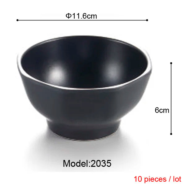 Melamine Dinnerware Black Frost Bowl Lrregular Square Bowl Fashion Restaurant Melamine Snack Bowl A5 Melamine Tableware