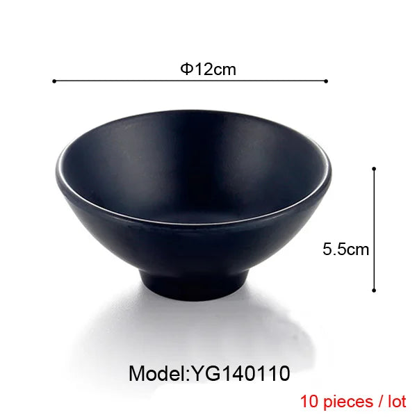Melamine Dinnerware Black Frost Bowl Lrregular Square Bowl Fashion Restaurant Melamine Snack Bowl A5 Melamine Tableware