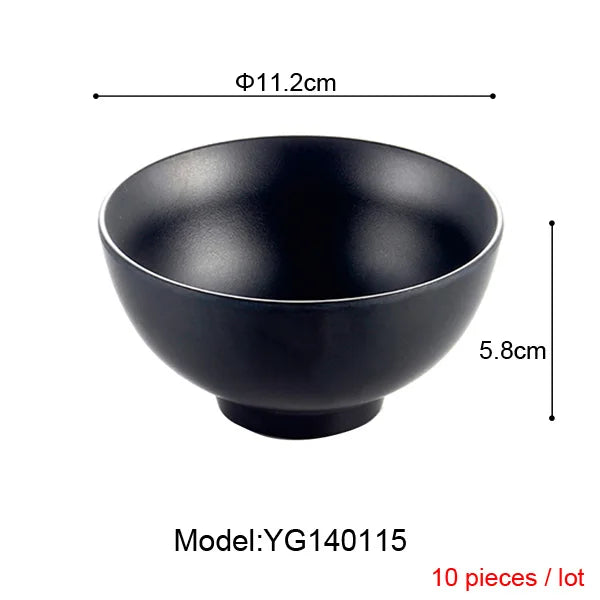 Melamine Dinnerware Black Frost Bowl Lrregular Square Bowl Fashion Restaurant Melamine Snack Bowl A5 Melamine Tableware