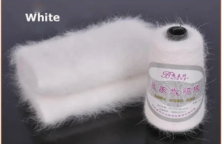 Customizable mink cashmere autumn and winter coat long knit loose coat with hat cardigan thickened sweater S23211