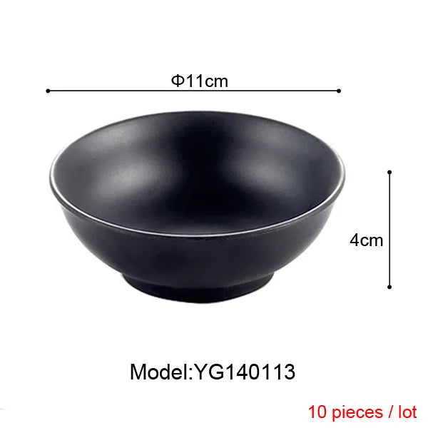 Melamine Dinnerware Black Frost Bowl Lrregular Square Bowl Fashion Restaurant Melamine Snack Bowl A5 Melamine Tableware