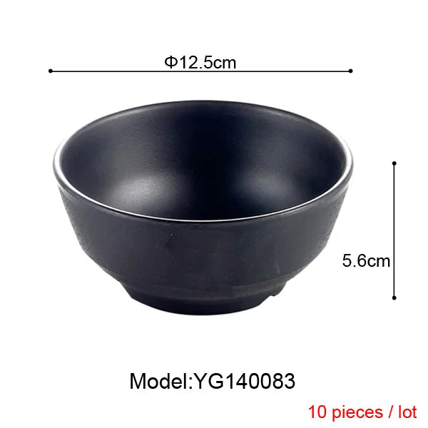 Melamine Dinnerware Black Frost Bowl Lrregular Square Bowl Fashion Restaurant Melamine Snack Bowl A5 Melamine Tableware