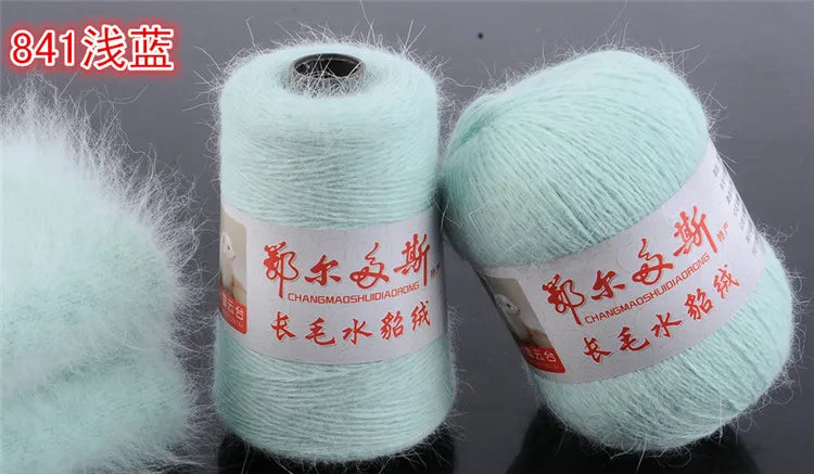 Customizable mink cashmere autumn and winter coat long knit loose coat with hat cardigan thickened sweater S23211