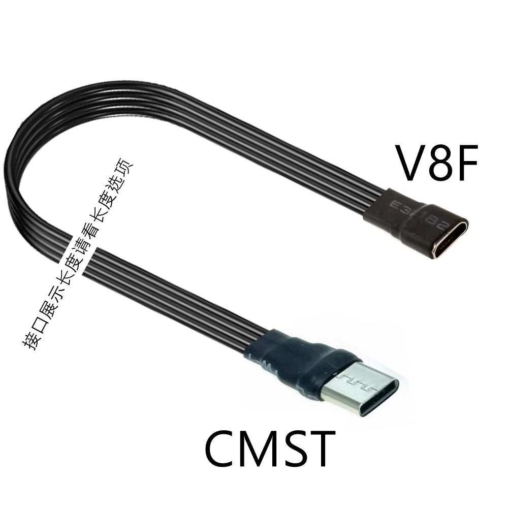5CM 10CM 90 Degree Up Down Left Right Micro USB 2.0 Male to Micro B Mini type-c usb Female Extension Cable 5CM-300CM