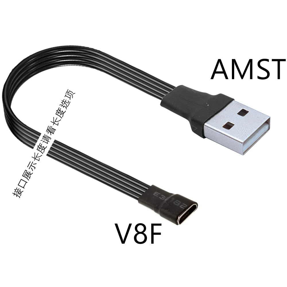 5CM 10CM 90 Degree Up Down Left Right Micro USB 2.0 Male to Micro B Mini type-c usb Female Extension Cable 5CM-300CM
