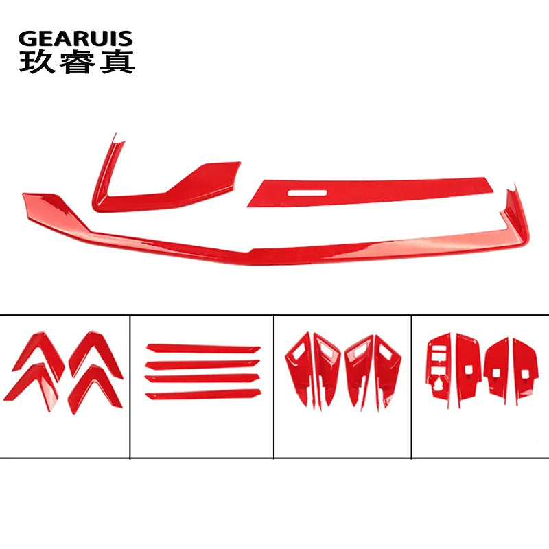 Car Styling For Audi A3 S3 8Y 2021-2022 Central Control dashboard drive air outlet Panel Cover Sticker Interior Trim Accessories