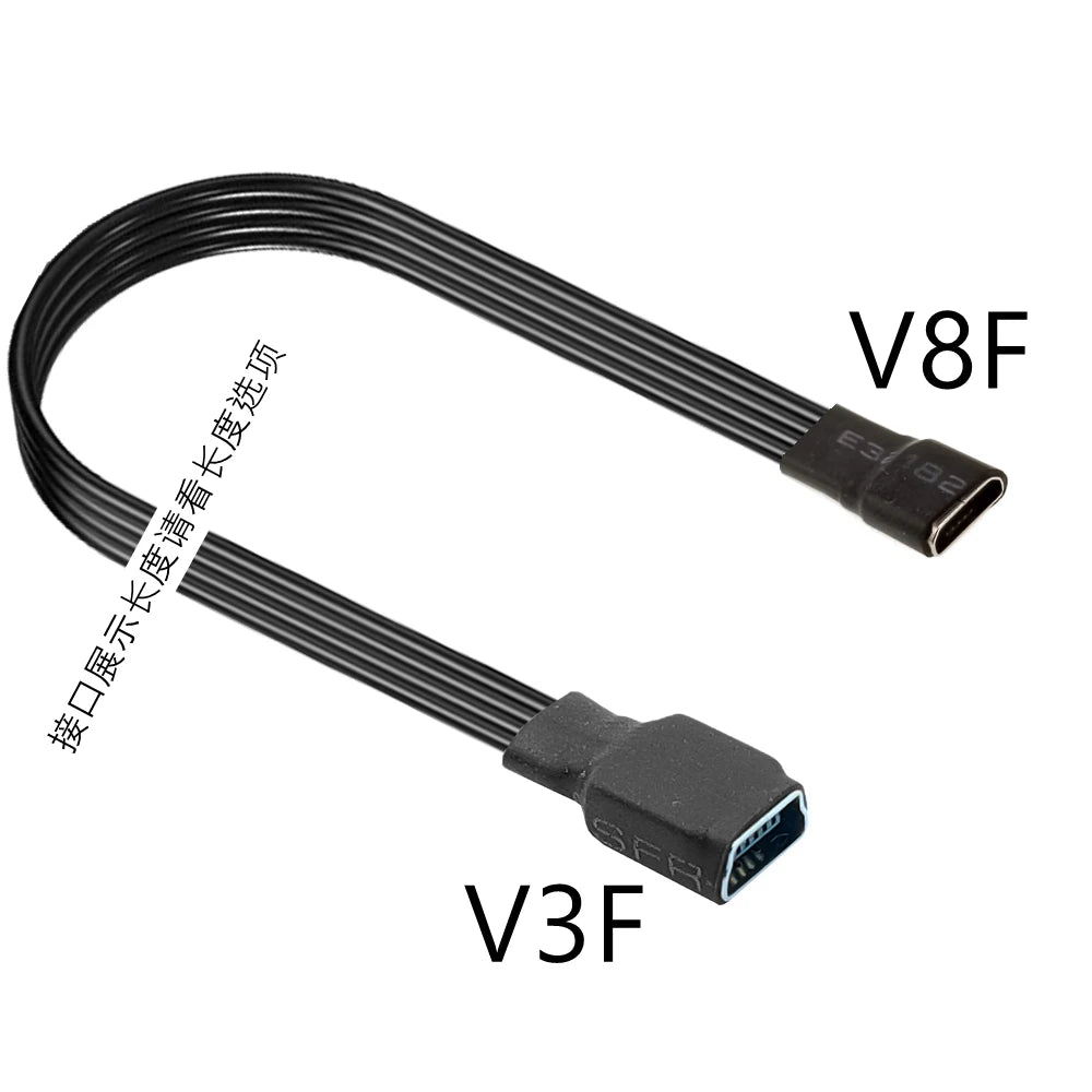5CM 10CM 90 Degree Up Down Left Right Micro USB 2.0 Male to Micro B Mini type-c usb Female Extension Cable 5CM-300CM