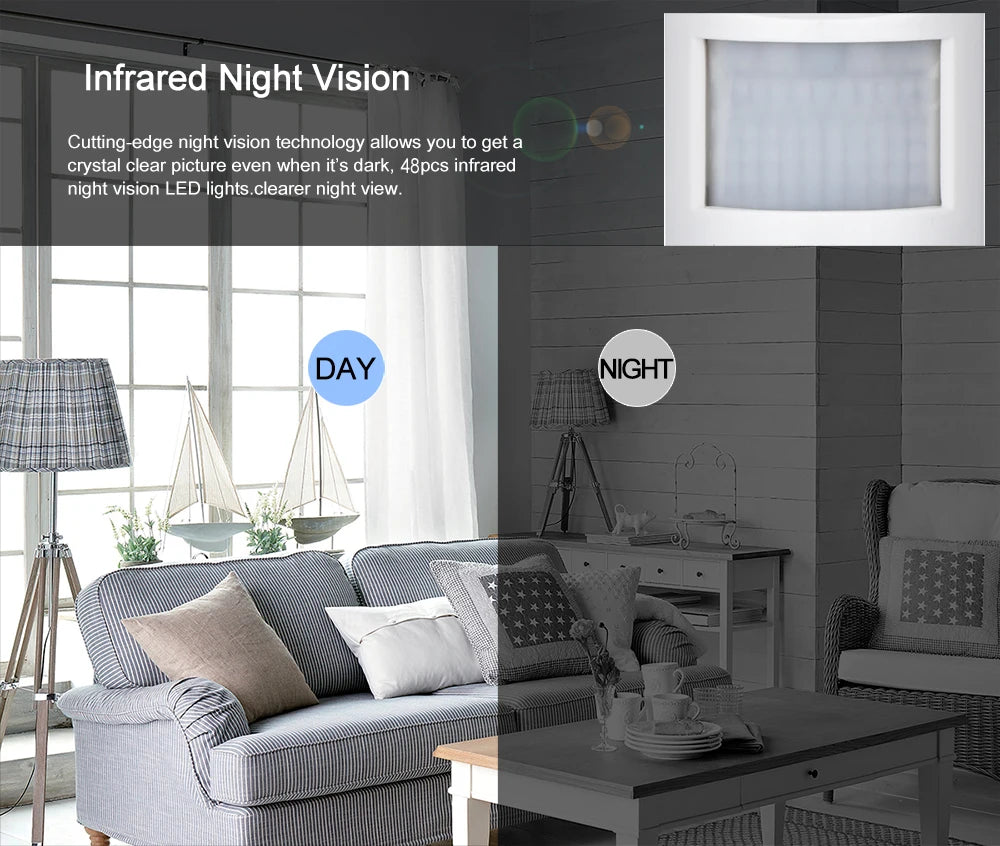 XMEY ICSEE 5MP POE WIFI Audio Camera 940nm Invisible PIR Night Vision HD Mini Indoor LED IR Security CCTV System Video Camera