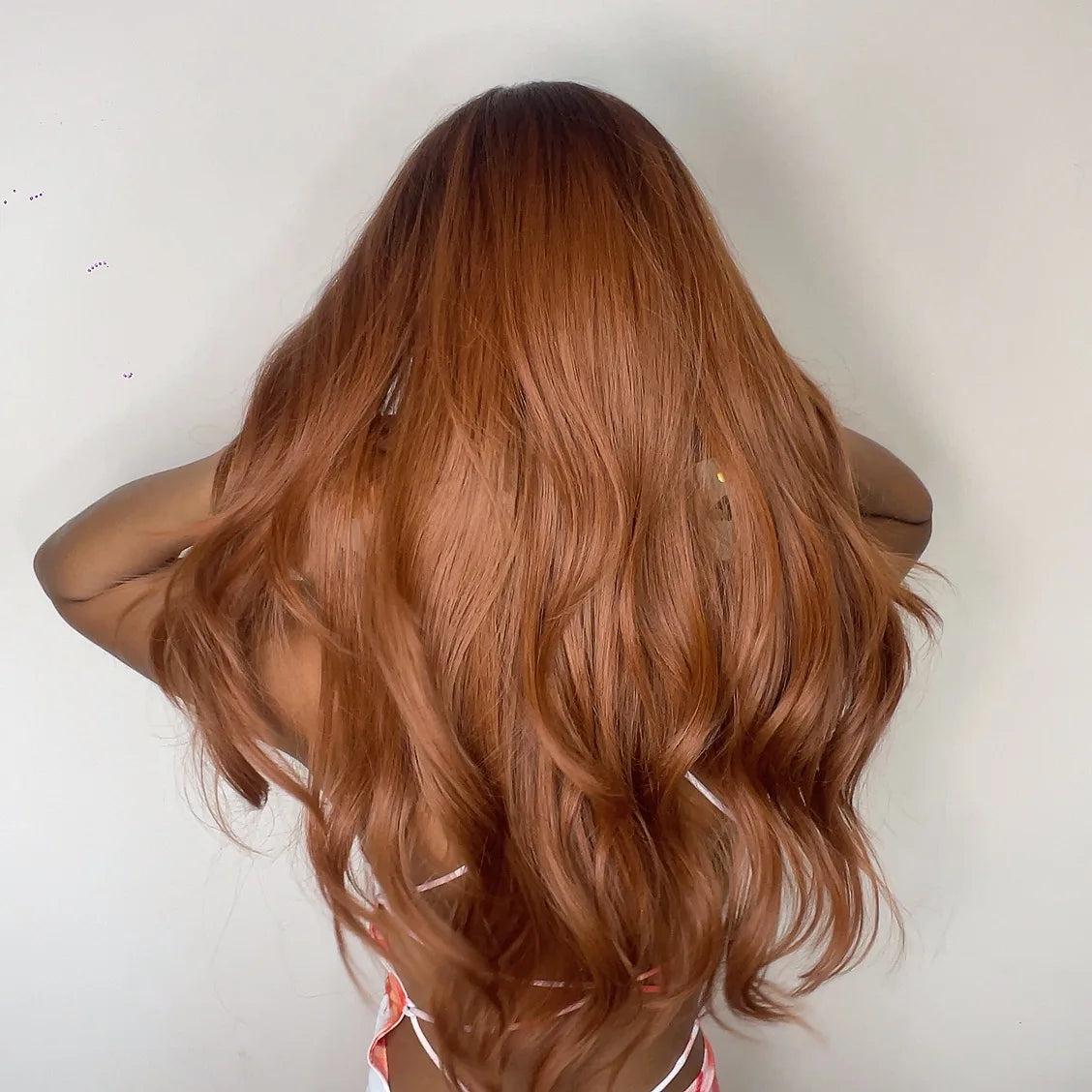 Red Brown Copper Ginger Long Wavy Synthetic Hair Wigs for Black Women Body Wave Ombre Wig Cosplay Natural Heat Resistant Wig
