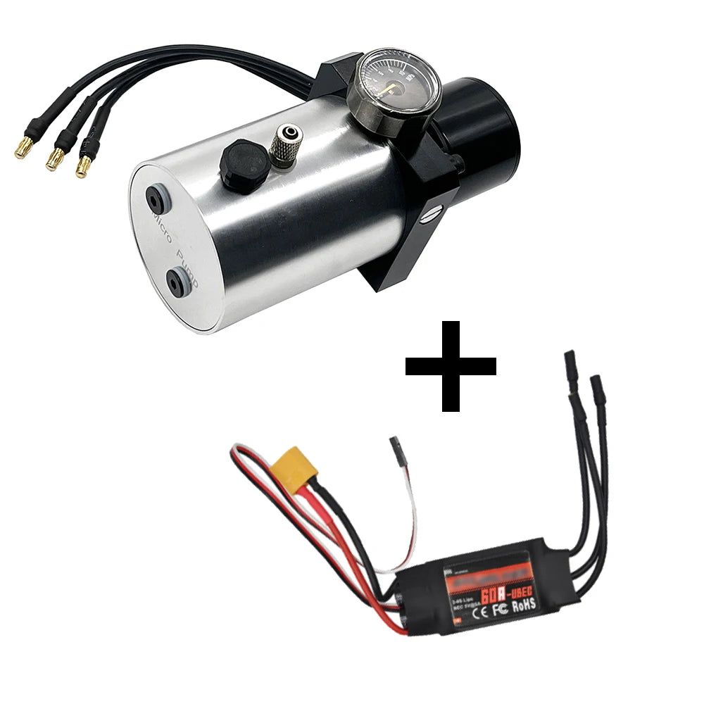 5Mpa Hydraulic Pump with 95ml Fuel Tank for RC Hydraulic Excavator Kabolite 350 K970 Bulldozer Model Parts