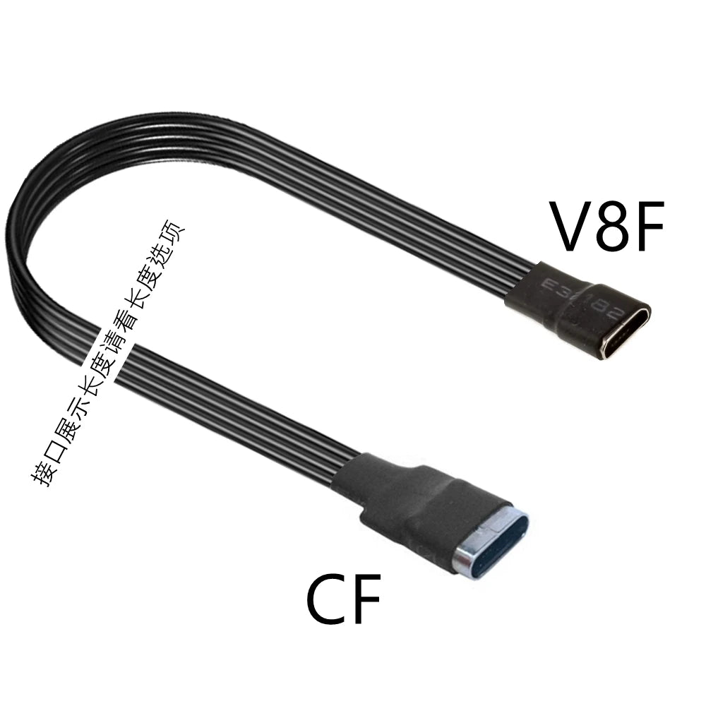 5CM 10CM 90 Degree Up Down Left Right Micro USB 2.0 Male to Micro B Mini type-c usb Female Extension Cable 5CM-300CM