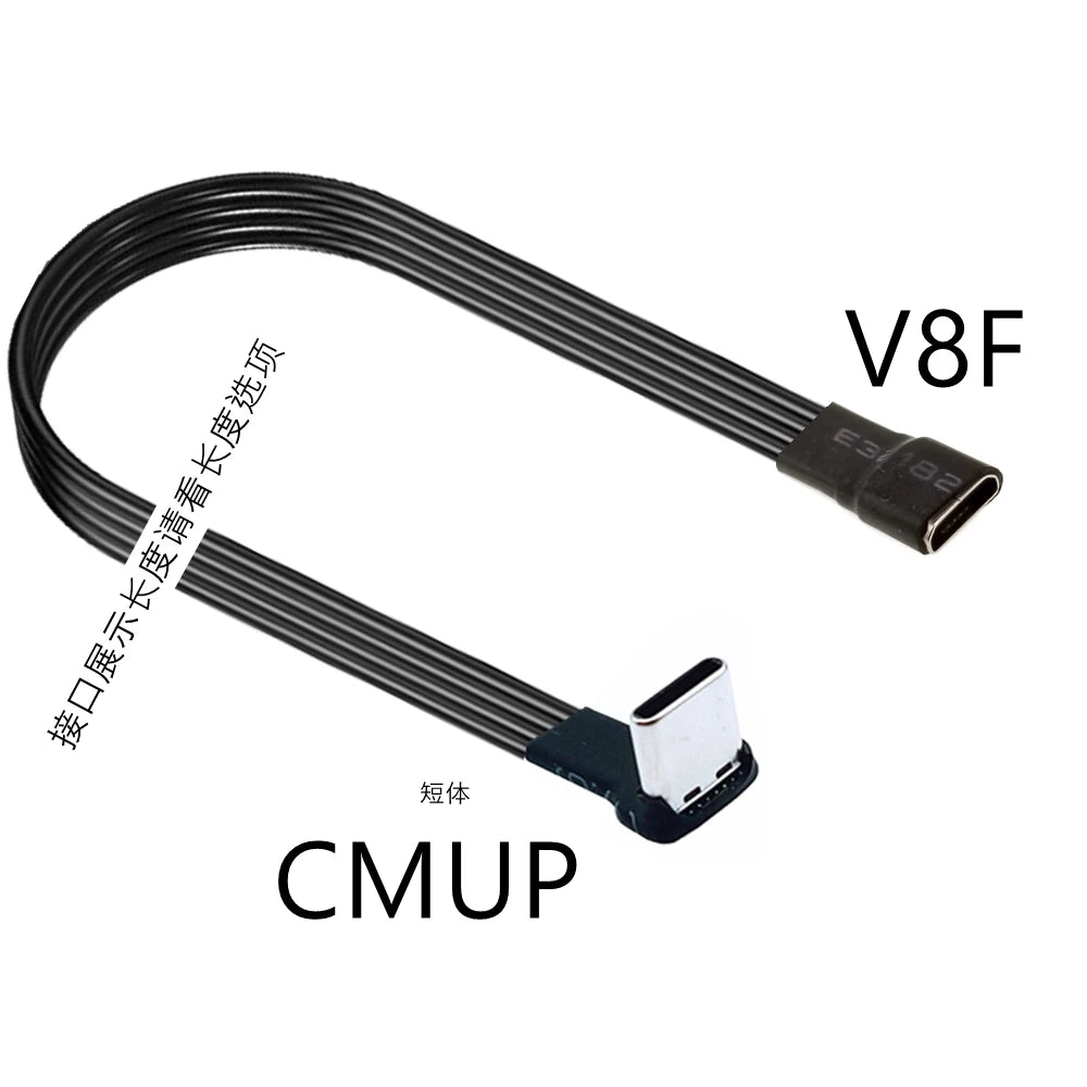 5CM 10CM 90 Degree Up Down Left Right Micro USB 2.0 Male to Micro B Mini type-c usb Female Extension Cable 5CM-300CM