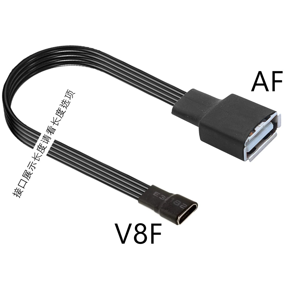 5CM 10CM 90 Degree Up Down Left Right Micro USB 2.0 Male to Micro B Mini type-c usb Female Extension Cable 5CM-300CM