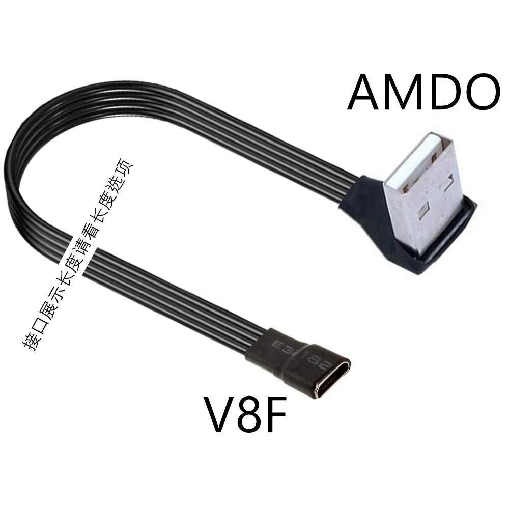 5CM 10CM 90 Degree Up Down Left Right Micro USB 2.0 Male to Micro B Mini type-c usb Female Extension Cable 5CM-300CM