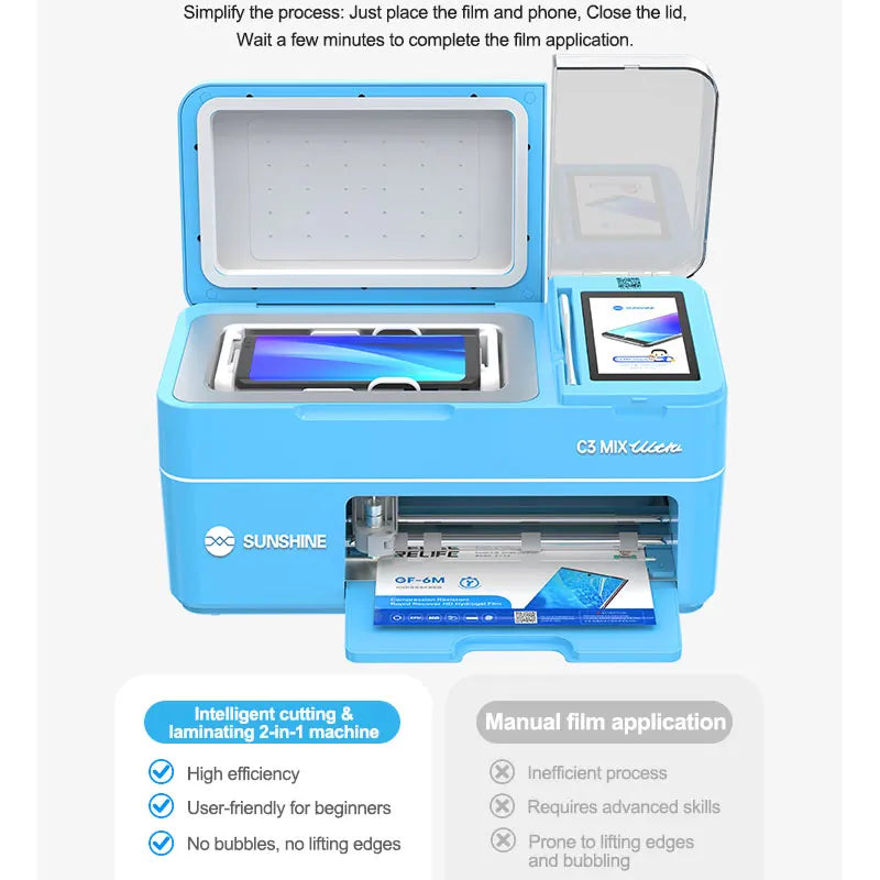 SUNSHINE C3 Mix Ultra Lntelligent Cutting & Laminating 2-in-1 Machine Auto-positioning for Film Lamination with Various Film