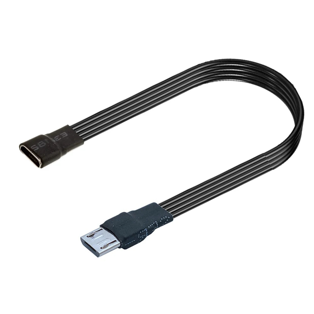 5CM 10CM 90 Degree Up Down Left Right Micro USB 2.0 Male to Micro B Mini type-c usb Female Extension Cable 5CM-300CM