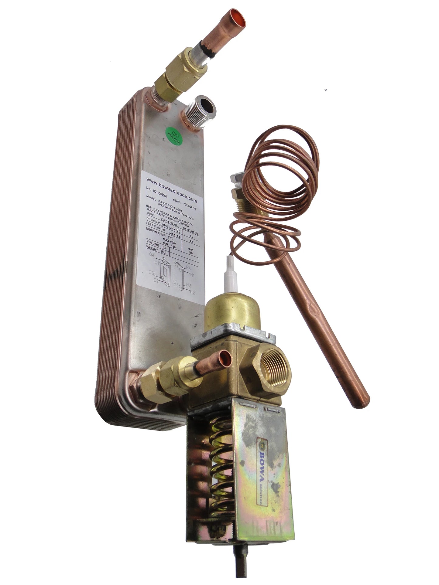 3000kcal heat exchangers of heat pump water heater's working assemblies complete provide one stop solutions for 1.5HP compressor